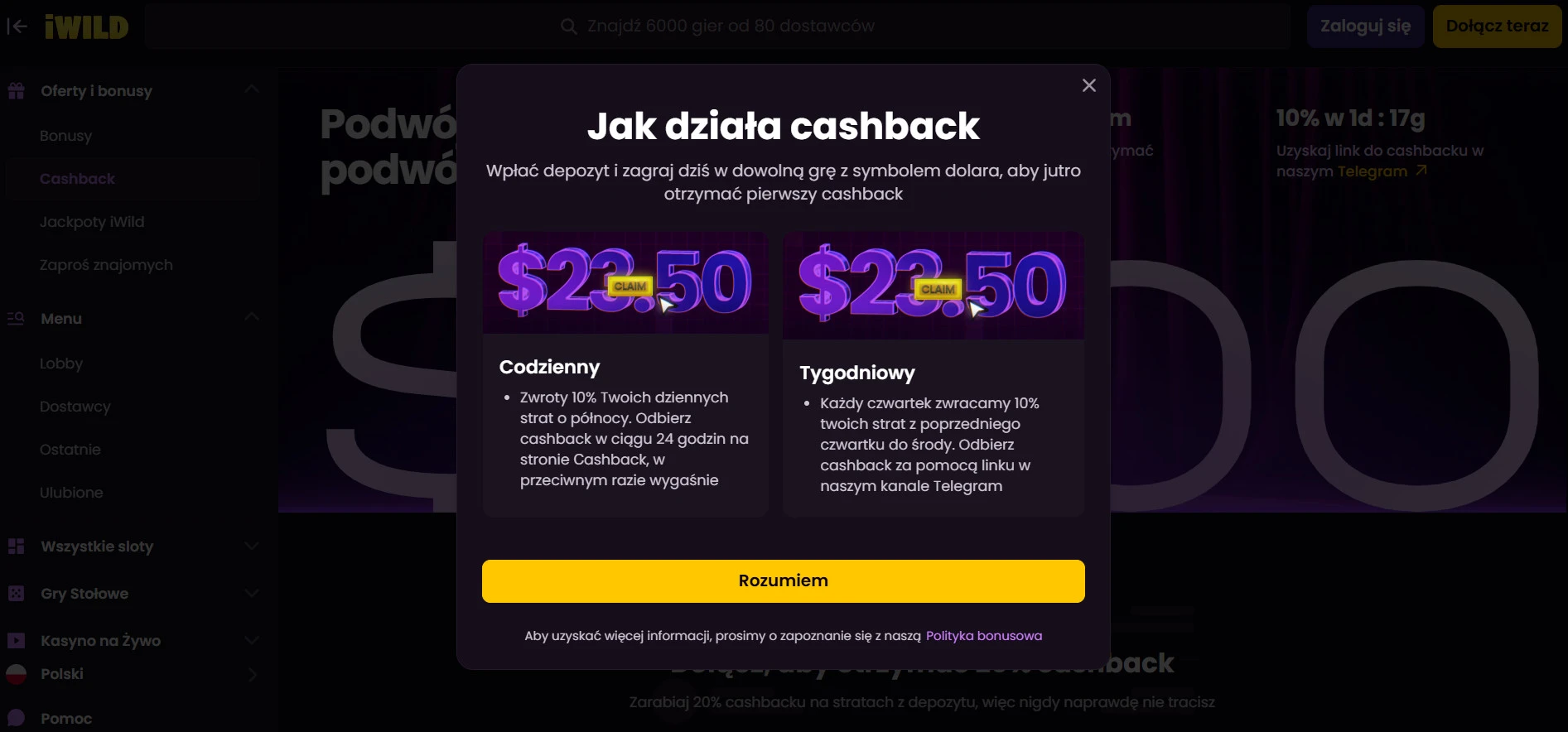  iWild-bonus-cashback