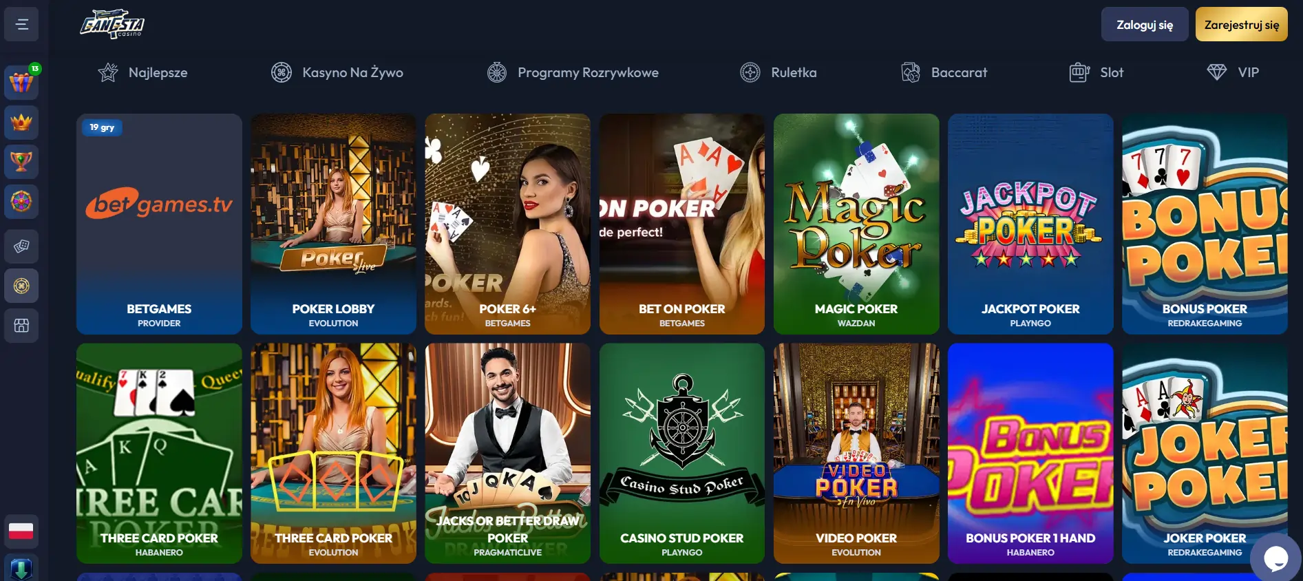 Inne gry na żywo poker-na-zywo